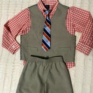 Nautica Boy’s 4-Piece Tie, Vest, Shirt & Pants Set